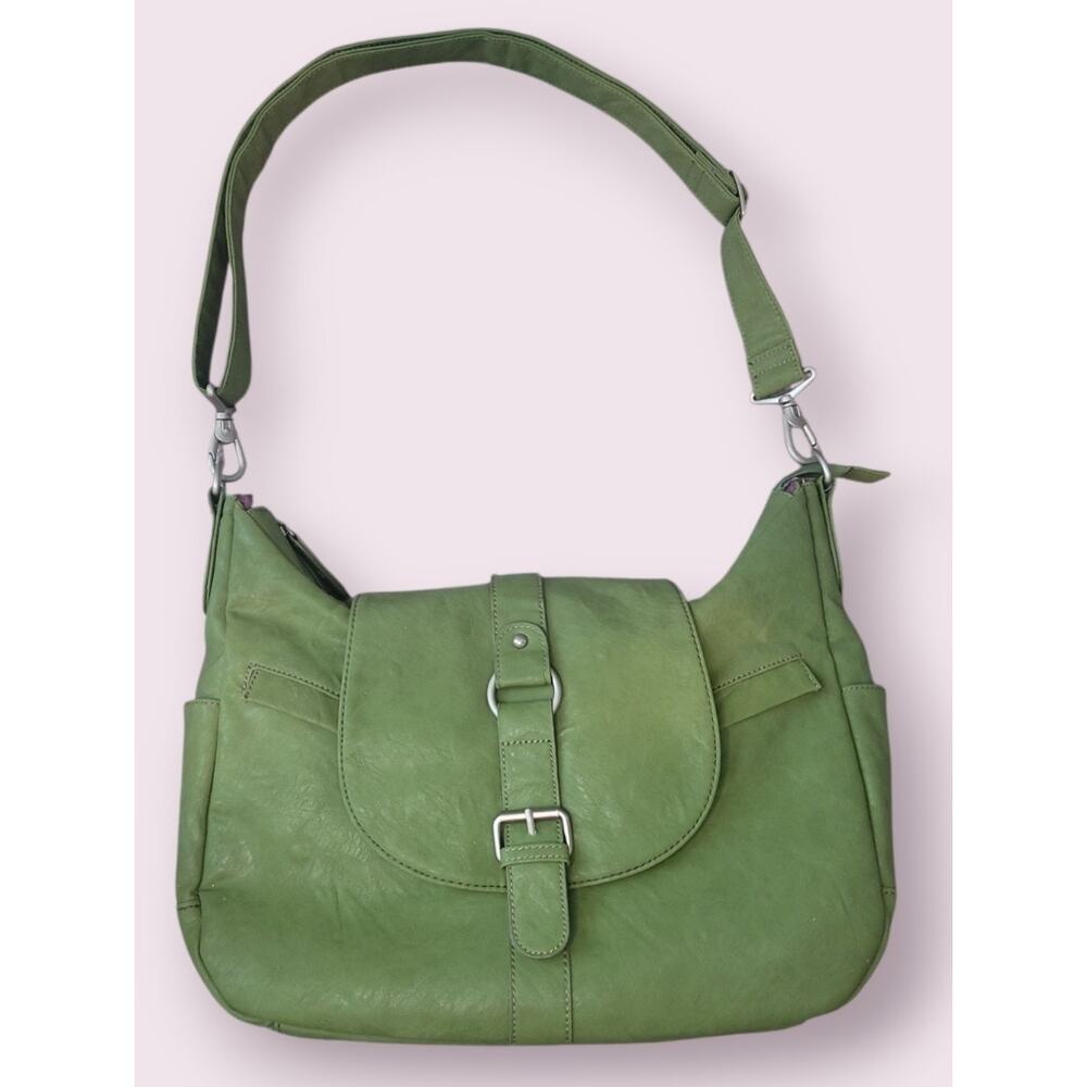 Kelly Moore Green Hobo Camera Shoulder Bag – Water Resistant – EUC
